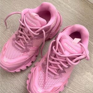 Balenciaga Women's Pink Mesh Sneakers